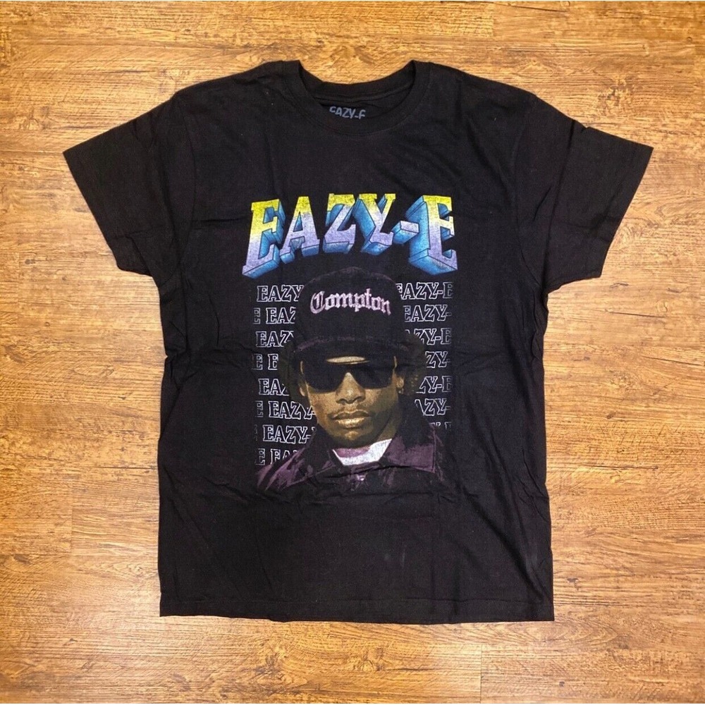 NEW! EAZY-E Compton N.W.A Graphic Rap Tee T Shirt Vintage Style‎ Men's L Black